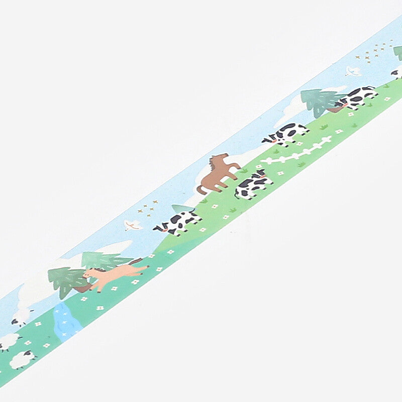 Country Scene Wide Washi Tape