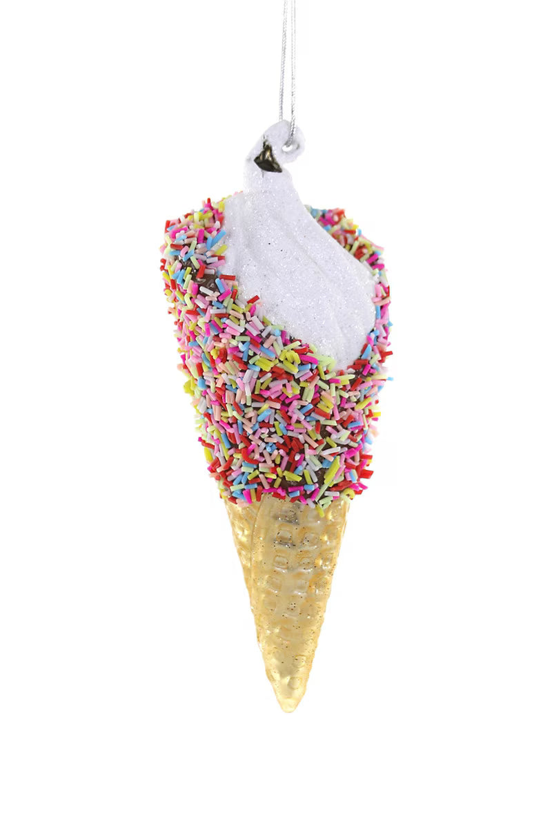 Sprinkle Waffle Cone Ornament