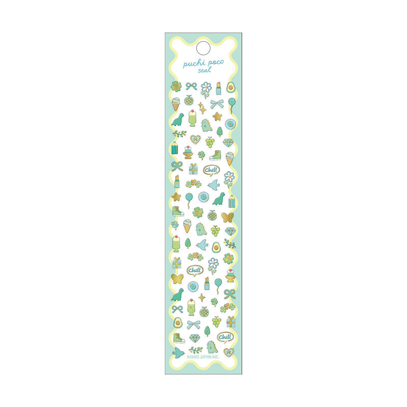 Puchi Poco Seal Tiny Stickers - Green