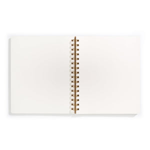 Image of opened notebook with ivory background and light blue graph.