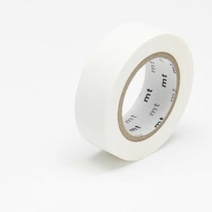 Solid Color Grid Washi Tape - White