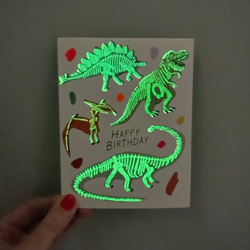 Glow-in-the-Dark Dino Birthday Card
