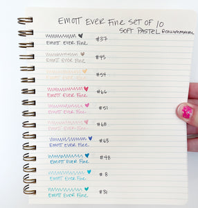 Emott Ever Fine Set of 10 - 3 Choices!