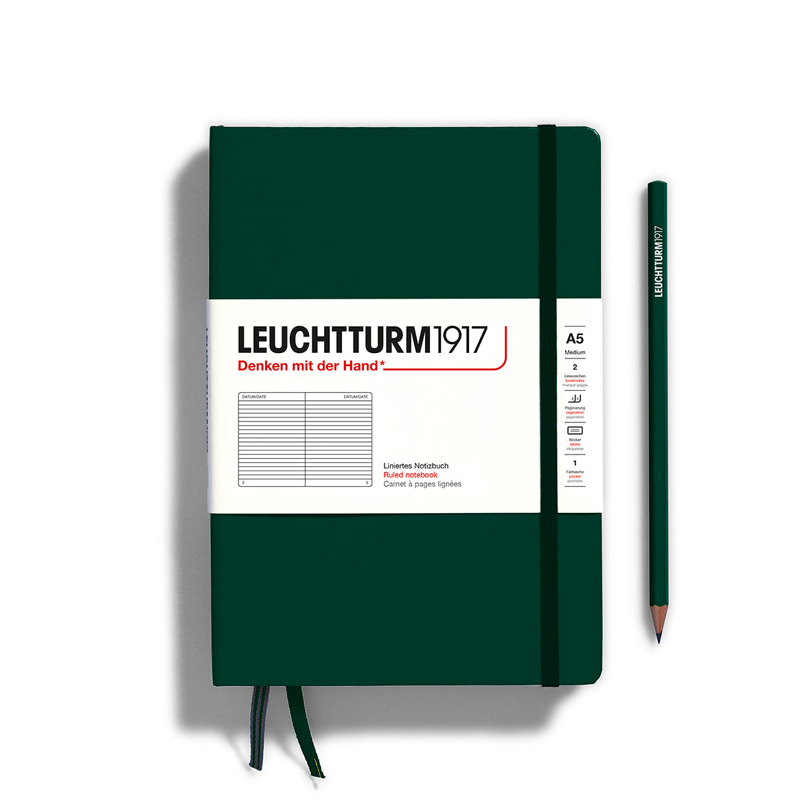 Leuchtturm A5 Hardcover Journal Ruled