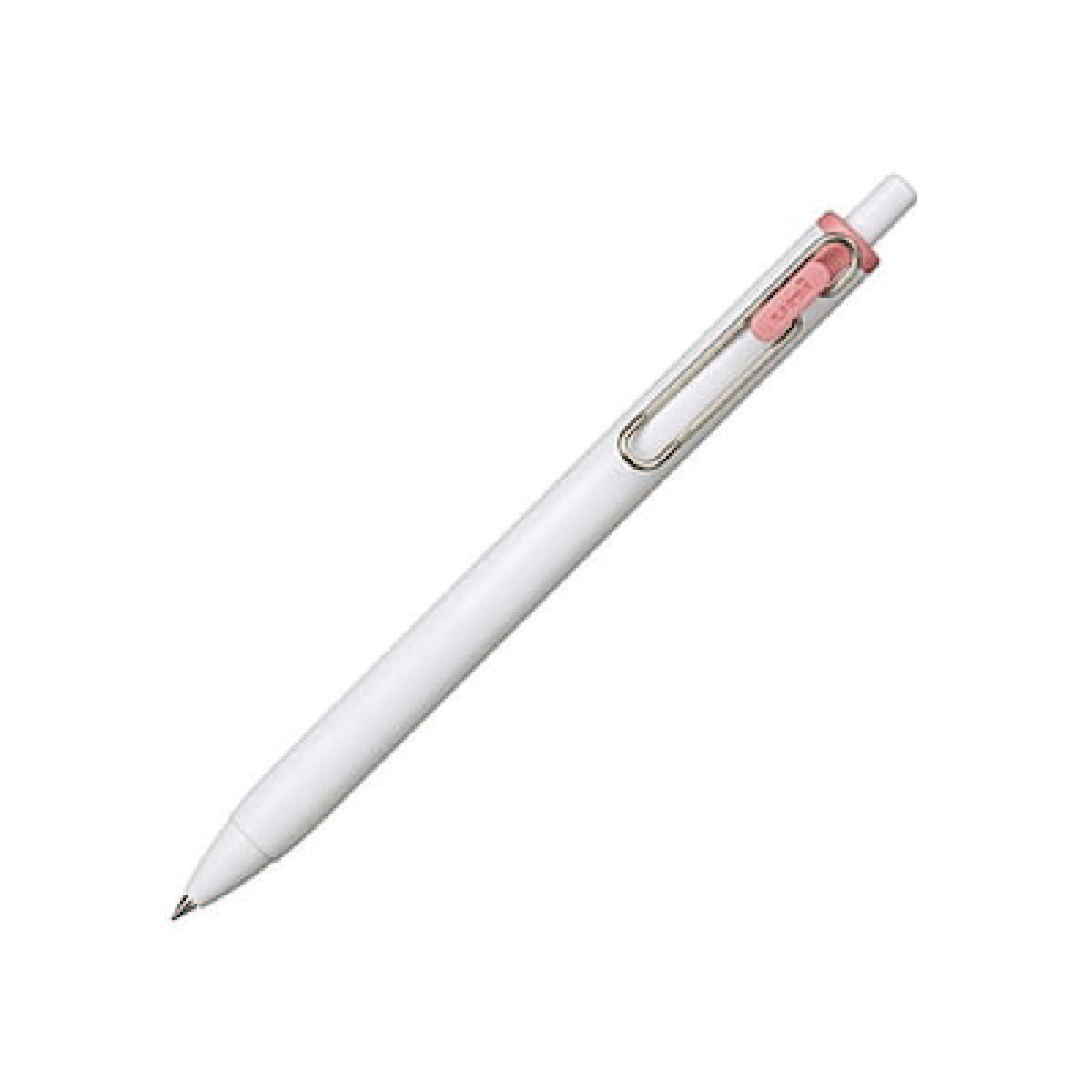 Single Poppy Red pen with white barrel and clip in red to match the pen ink color